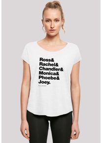F4NT4STIC Damen T-Shirt "Friends Ross Rachel Chandler Monica Phoebe Joey", weiß, casual, Gr. XXL, Obermaterial: 100% Baumwolle, Shirts, Print
