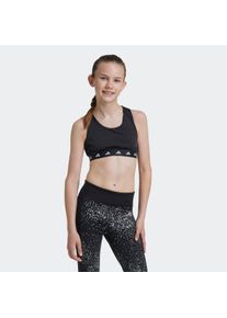 Damen Sport-BH "JG POWER TF BRA", adidas Sportswear, Gr. 152, schwarz-weiß, Obermaterial: 83% Polyester, 17% Elasthan, sportlich, BHs