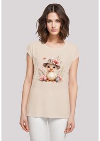 F4NT4STIC Damen T-Shirt "Süßes Oster Küken mit Hut", weiß, casual, Gr. XXXL, Obermaterial: 100% Baumwolle, Shirts, Premium Qualität