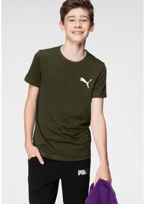 Puma Kinder T-Shirt "ACTIVE SMALL LOGO TEE B", grün, sportlich, Gr. 152, unifarben, Jersey, Obermaterial: 100% Polyester, Shirts