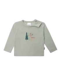Liliput Jungen Langarmshirt "Let the cozy season begin", grün, Gr. 50, bedruckt, 100% Baumwolle, Shirts, mit Rundhalsausschnitt