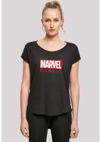 F4NT4STIC Damen T-Shirt "Marvel Logo Waschsymbole", schwarz, casual, Gr. XS, Obermaterial: 100% Baumwolle, Shirts, Print