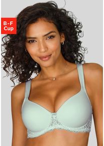Lascana Damen Schalen-BH, Gr. 80, grün, Microtouch, Obermaterial: 85% Polyamid, 15% Elasthan, klassisch, BHs, mit Bügel, nahtlos vorgeformte Cups,