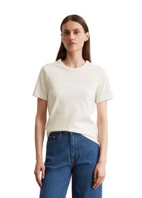 Marc O'Polo MARC O'POLO Damen T-Shirt "aus Interlock-Jersey", weiß, Basic, Gr. XS, unifarben, Obermaterial: 100% Baumwolle, Shirts