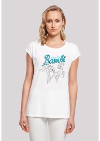 F4NT4STIC Damen T-Shirt "Bambi Great Love Story", weiß, casual, Gr. XXL, Obermaterial: 100% Baumwolle, Shirts, Damen,Premium Merch,Regular-Fit,Kurze
