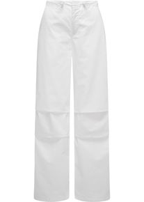 Ragwear Damen Stoffhose "Paragata", weiß, klassisch, Gr. 27, Material: 100% Baumwolle, Hosen, Stylische Parachute-Hose mit Kordelzügen