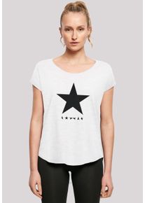 F4NT4STIC Damen T-Shirt "David Bowie Star Logo", weiß, casual, Gr. XXL, Obermaterial: 100% Baumwolle, Shirts, Print