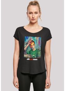 F4NT4STIC Damen T-Shirt "Big Bang Theory Sheldon Loser Painting", schwarz, casual, Gr. S, Obermaterial: 100% Baumwolle, Shirts, Damen,Premium