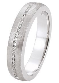 Jobo Damen Fingerring, 56, SI = kleine Einschlüsse, Weißgold 585-Diamanten, weiß, Weißgold 585, Diamanten, Fingerringe, 585 Weißgold mit 23 Diamanten