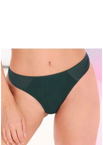 s.Oliver Damen String, Gr. 36, grün, Spitze, Obermaterial: 79% Polyamid, 21% Elasthan, Unterhosen, aus feiner, graphischer Spitze
