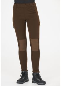 WHISTLER Damen Softshellhose "Davina", grün, sportlich, Gr. 42, unifarben, 100% Polyester, Hosen, mit Reißverschluss am Beinsaum