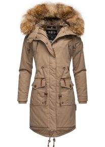 Navahoo Damen Wintermantel "Rosinchen", grau, casual, Gr. M, Oberstoff: 100% Baumwolle, Futter: 100% Polyester, Wattierung: 100% Polyester,