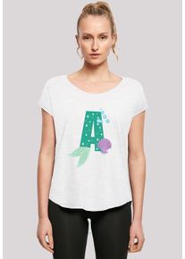 F4NT4STIC Damen T-Shirt "Disney Alphabet A Is For Arielle die Meerjungfrau", weiß, casual, Gr. XXL, Obermaterial: 100% Baumwolle, Shirts, Print