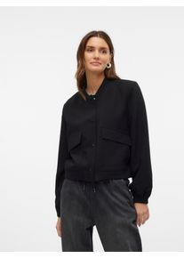 Véro Moda VERO MODA Damen Kurzjacke "VMAMALA SHORT JACKET NOOS", schwarz, modisch, Gr. M, unifarben, Web, Obermaterial: 75% Polyester, 19% Viskose, 6%