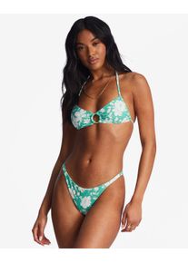 Billabong Damen Bandeau-Bikini-Top "Field Day Ring", grün, Gr. XS, 78% Nylon, 22% Elasthan, Bikini-Oberteile