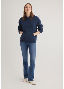 Mavi Damen Kapuzenpullover "HOODED SWEATSHIRT", blau, casual, Gr. M, unifarben, Jersey, 65% Baumwolle, 35% Polyester, Pullover, Hoodie Basic