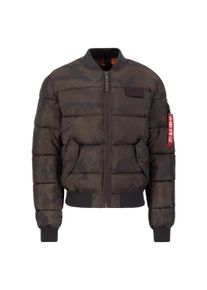 Herren Bomberjacke "Alpha Industries Men - Bomber Jackets MA-1 Puffer Bomber Camo", grün, Gr. XXXL, Alpha Industries, Obermaterial: 100% Polyester,