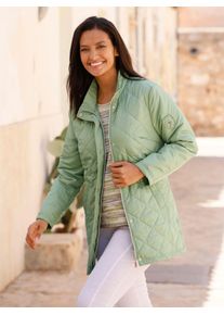 Casual Looks Damen Steppjacke, grün, Gr. 18, unifarben, 100% Polyester, Wattierung:100% Polyester, Jacken