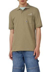 s.Oliver Herren Poloshirt, grün, casual, Gr. XXL, unifarben, bestickt, Web, Obermaterial: 100% Baumwolle, Shirts, mit Stickereien