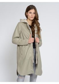 Maze Damen Langjacke "4202199", weiß, Gr. L, Obermaterial: 100% Lammleder / Innenfutter: 100% Baumwolle / Ärmelfutter: 100% Polyester / Kapuze: 55%