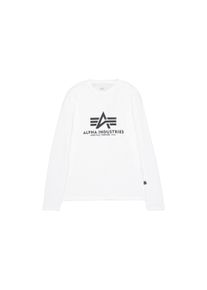 Herren Longsleeve "Alpha Industries Men - Longsleeves Basic Longsleeve BL", weiß, Gr. L, Alpha Industries, Obermaterial: 100% Baumwolle, Shirts