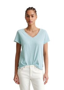 Marc O'Polo Damen T-Shirt "aus Organic Cotton Slub Jersey", blau, Gr. S, MARC O'POLO DENIM, unifarben, Obermaterial: 100% Baumwolle, Shirts