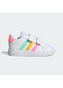 Sneaker "GRAND COURT LIFESTYLE HOOK AND LOOP", adidas Sportswear, Gr. 23, weiß, Synthetik, Textil, sportlich, Schuhe, für Kinder, Design auf den