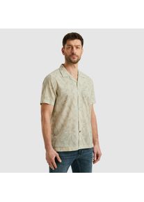 PME-Legend PME LEGEND Herren Kurzarmhemd "Short Sleeve Shirt Print On Ctn Slub", weiß, casual, Gr. 5XL, geblümt, Web, Obermaterial: 100% Baumwolle, Hemden, mit