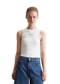 Marc O'Polo Damen T-Shirt "aus Bio-Baumwolle-Modal-Stretch-Jersey", weiß, Gr. M, MARC O'POLO DENIM, unifarben, Obermaterial: 50% Baumwolle, 47% Modal, 3%