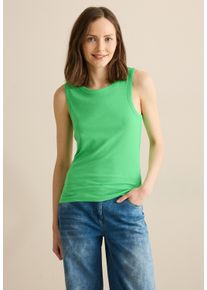 Cecil Damen Rundhalsshirticed neon grün, casual, Gr. XXL, unifarben, Web, 95% Baumwolle, 5% Elasthan; iced neon green: 62% Polyester, 33% Baumwolle,