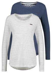 alife and kickin ALIFE & KICKIN Damen Langarmshirt "Damen LeaAK", blau, Gr. M, 60% Baumwolle 40% Polyester, Shirts