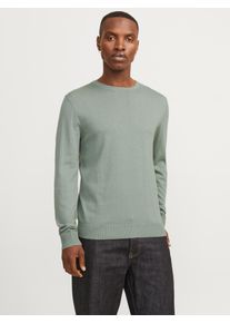 Jack & Jones JACK & JONES Herren Strickpullover "JJEEMIL KNIT CREW NECK NOOS", grün, modisch, Gr. XS, unifarben, Strick, Obermaterial: 60% Baumwolle, 20% Nylon,