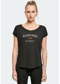 F4NT4STIC Damen T-Shirt "Schlittenfahren Weihnachten Christmas", schwarz, casual, Gr. L, Obermaterial: 100% Baumwolle, Shirts, Weihnachten, Geschenk,