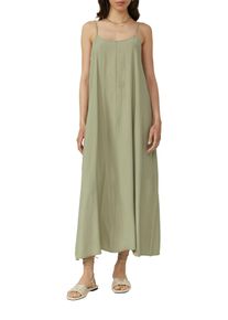 QS Damen Maxikleid, grün, casual, Gr. 44, unifarben, Twill, Obermaterial: 88% Viskose, 12% Polyamid, Kleider, aus Viskosemix