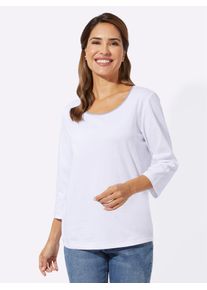 Classic Basics Damen 3/4-Arm-Shirt "3/4-Arm-Shirt", weiß, Gr. 54, unifarben, 100% Baumwolle, Shirts