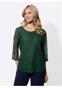 Classic Basics Damen Spitzenshirt "Spitzenshirt", grün, Gr. 40, unifarben, 100% Polyamid, Futter:100% Viskose, Shirts