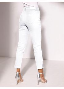 Damen 5-Pocket-Jeans, weiß, Gr. 40, CREATION L PREMIUM, unifarben, 91% Baumwolle, 6% Polyester, 3% Elasthan, Jeans