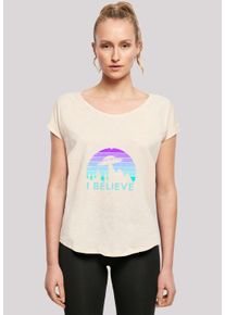 F4NT4STIC Damen T-Shirt "I BELIEVE UFO Alien Raumschiff Retro", weiß, casual, Gr. L, Obermaterial: 100% Baumwolle, Shirts, Premium Qualität