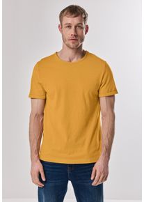 Street One MEN Herren T-Shirt, gelb, casual, Gr. XL, unifarben, Web, 100% Baumwolle, Shirts, aus reiner Baumwolle
