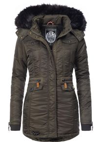 Navahoo Damen Steppmantel "Schätzchen", grün, modisch, Gr. XS, Obermaterial: 100% Nylon, Futter: 100% Polyester, Wattierung: 100% Polyester,