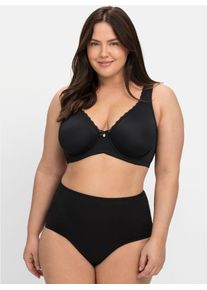 sheego Damen Bügel-BH, Gr. 115, schwarz-weiß, 82% Polyamid, 18% Elasthan, BHs