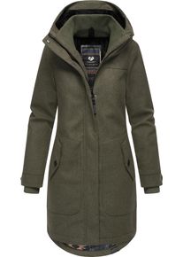 Ragwear Damen Wintermantel "Jannisa Coat", grün, klassisch, Gr. XXXL, Obermaterial: 100% Polyester, Innenfutter: 100% Polyester, Wattierung: 100%