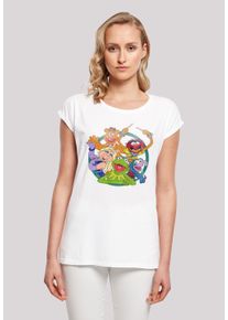 F4NT4STIC Damen T-Shirt "Disney Die Muppets Group Circle", weiß, casual, Gr. XL, Obermaterial: 100% Baumwolle, Shirts, Print