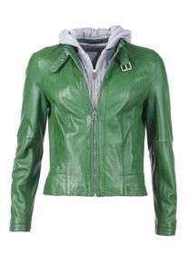 JCC Damen Lederjacke "31024030", grün, Gr. 36, Obermaterial: 100% Lammleder; Futter: 70% Baumwolle, 30% Polyester, Jacken