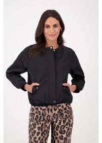 monari Damen Blouson "Jacke Blouson", schwarz, modisch, Gr. 42, unifarben, Web, Obermaterial: 100% Polyester, Jacken, Mit Rundhalsausschnitt