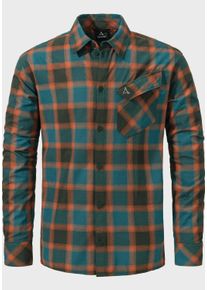 Schöffel SCHÖFFEL Herren Outdoorhemd "Hiking Shirt Style Poplar MNS", grün, sportlich, Gr. 50, Oberstoff: 60% Baumwolle, 40% Polyester, Hemden