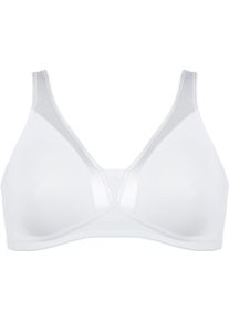 Naturana Damen High-Apex-BH, Gr. 95, weiß, Obermaterial: 81% Polyamid, 19% Elasthan, unifarben, feminin, BHs, mit satinierten Einsätzen