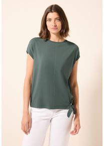 Cecil Damen T-Shirtschwarz balmy khaki, casual, Gr. M, unifarben, Web, Stoff, 47% Baumwolle, 47% Modal, 6% Elasthan, Shirts, aus softem Materialmix