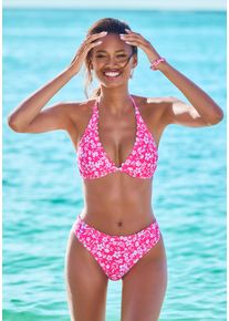Vivance Damen Bikini-Hose "Leni", weiß, Gr. 34, floral, bedruckt, Microfaser, Badehosen, mit gelaserter Wellenkante