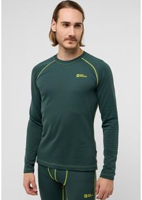 Jack Wolfskin Herren Langarmshirt "INFINITE WARM LS M", grün, Gr. XXL, Obermaterial: 92% Polyester, 8% Elastan, Shirts